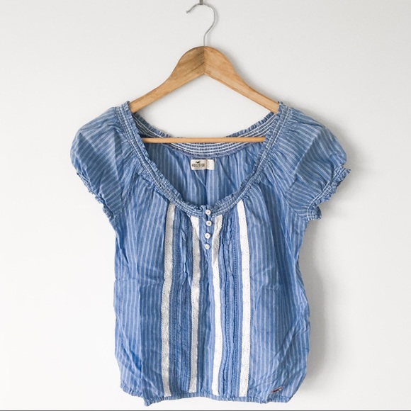hollister peasant top